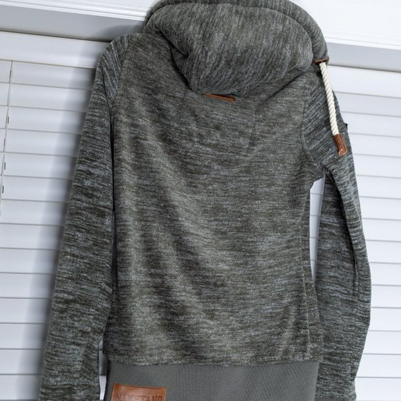 XS Super rare fleece Imported from Germany Naketano Side Zip Hoodie. - Picture 3 of 4